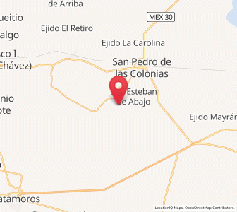 Map of Santa Elena, Coahuila