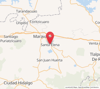 Map of Santa Elena, Michoacán