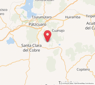 Map of Santa Juana, Michoacán