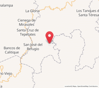 Map of Santa Lucía de la Sierra, Zacatecas
