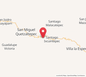 Map of Santa Margarita Huitepec, Oaxaca