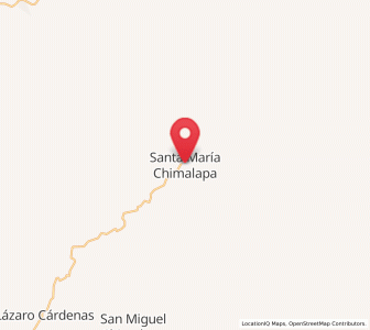 Map of Santa María Chimalapa, Oaxaca