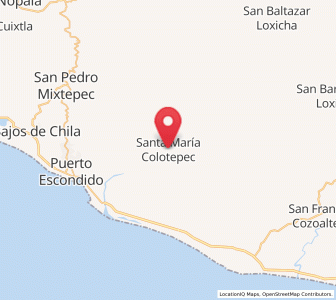 Map of Santa María Colotepec, Oaxaca