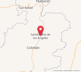 Map of Santa María de los Ángeles, Jalisco