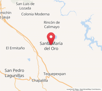 Map of Santa María del Oro, Nayarit