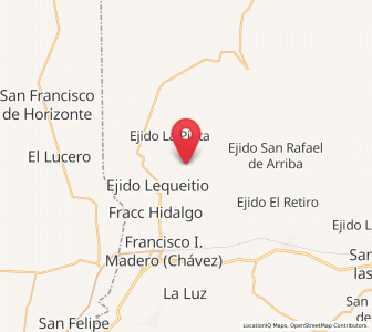 Map of Santa María, Coahuila