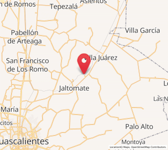 Map of Santa María Gallardo, Aguascalientes