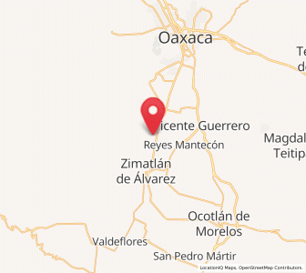 Map of Santa María Roaló, Oaxaca