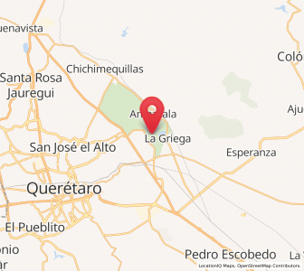 Map of Santa María Ticomán, Querétaro