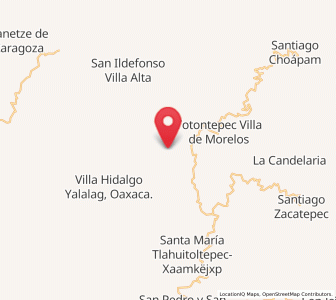 Map of Santa María Tiltepec, Oaxaca