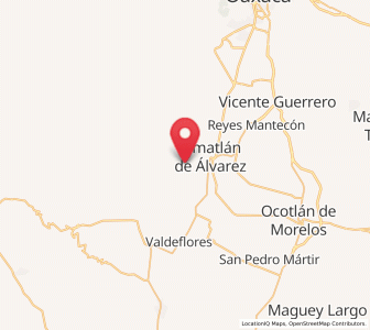 Map of Santa María Vigallo, Oaxaca