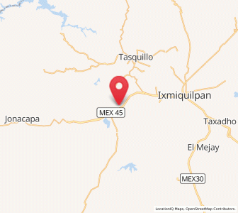Map of Santa María Xigui, Hidalgo