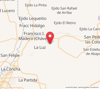 Map of Santa Mónica, Coahuila