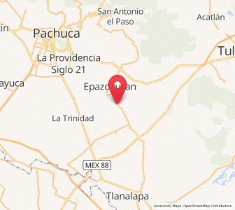 Map of Santa Mónica, Hidalgo