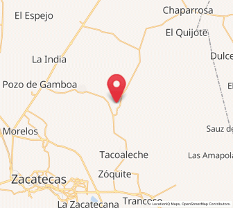 Map of Santa Rita, Zacatecas
