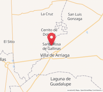 Map of Santa Rosa de Gallinas, San Luis Potosí