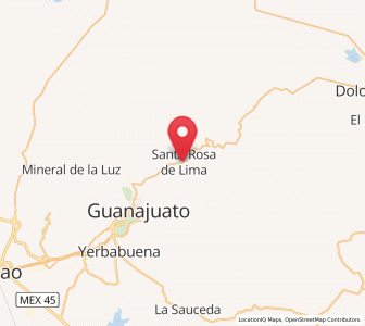 Map of Santa Rosa de Lima, Guanajuato
