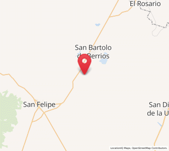 Map of Santa Rosa, Guanajuato
