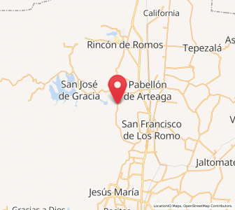 Map of Santiago, Aguascalientes