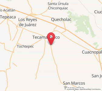 Map of Santiago Alseseca, Puebla