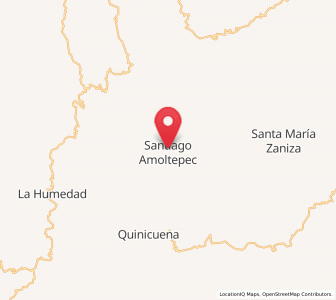 Map of Santiago Amoltepec, Oaxaca