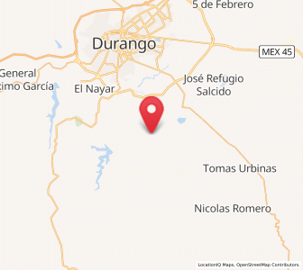 Map of Santiago Bayacora, Durango