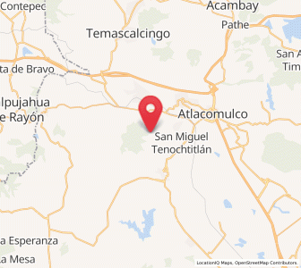Map of Santiago Casandeje, México