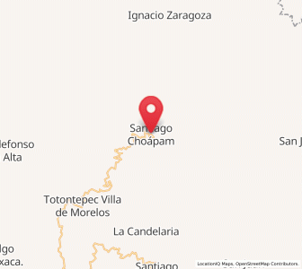 Map of Santiago Choápam, Oaxaca