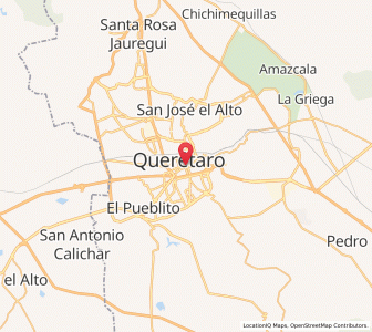 Map of Santiago de Querétaro, Querétaro