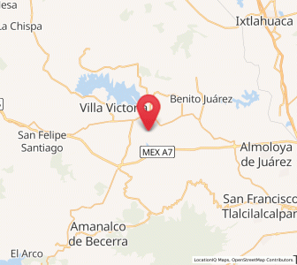 Map of Santiago del Monte, México