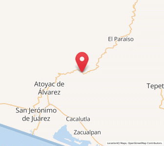 Map of Santiago, Guerrero