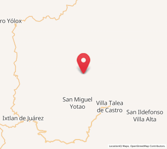 Map of Santiago Teotlasco, Oaxaca