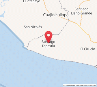 Map of Santiago Tepextla, Oaxaca