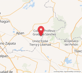 Map of Santiago Tetlapayac, Hidalgo