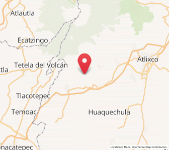 Map of Santiago Tochimizolco, Puebla