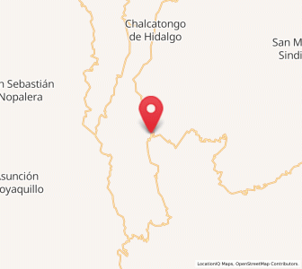 Map of Santiago Yosondúa, Oaxaca