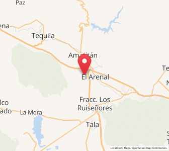 Map of Santiaguito, Jalisco