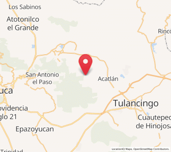 Map of Santo Domingo Agua Zarca, Hidalgo