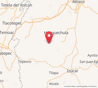 Map of Santo Domingo Ayotlicha, Puebla