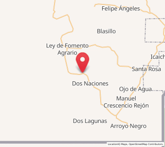 Map of Santo Domingo, Campeche