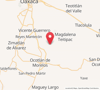 Map of Santo Domingo Jalieza, Oaxaca