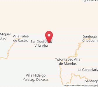 Map of Santo Domingo Roayaga, Oaxaca
