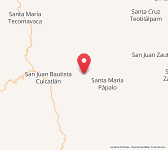 Map of Santos Reyes Pápalo, Oaxaca