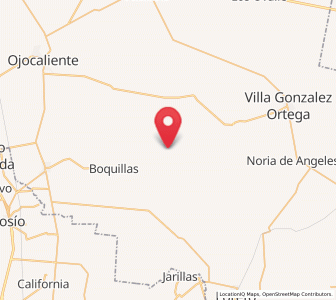 Map of Sauceda de Mulatos, Zacatecas
