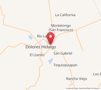 Map of Sebastián, Guanajuato