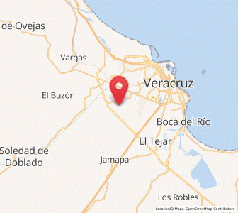Map of Sentimientos de la Nación, Veracruz