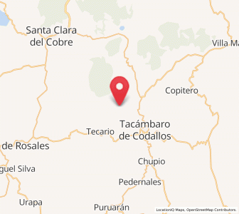 Map of Serrano, Michoacán