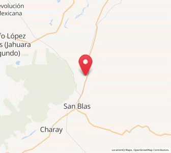 Map of Sibajahui, Sinaloa