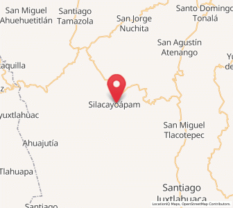 Map of Silacayoápam, Oaxaca
