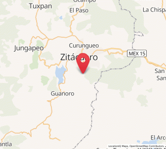 Map of Silva de Abajo, Michoacán